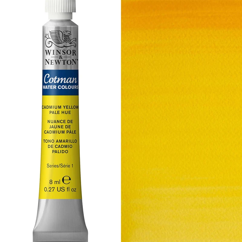 Winsor and Newton - Cotman Watercolour - 8ml - Cadmium Yellow Pale