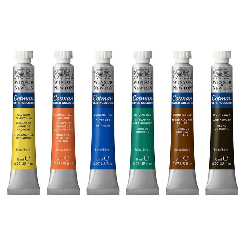 Winsor and Newton - Cotman Watercolour - 6 Tube Set