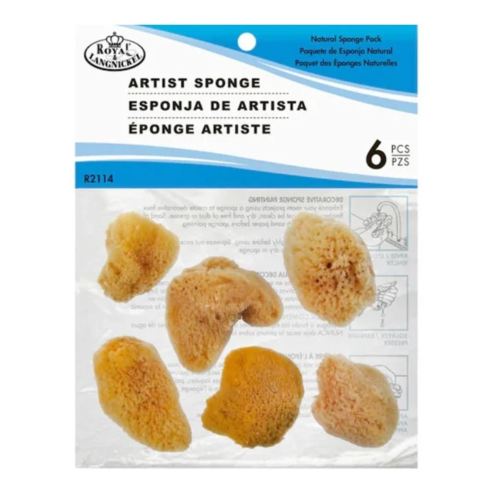 Royal and Langnickel Small Natural Sea Sponges Set of 6