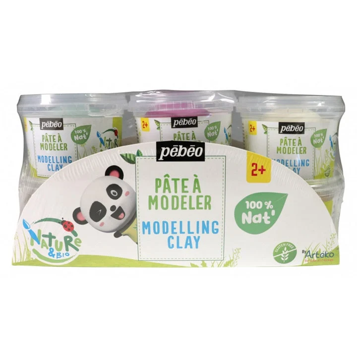 Pebeo Natural Modeling Clay, 6 x 90 g