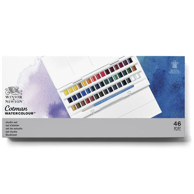 Winsor and Newton - Cotman Watercolour - 45 Half Pan Studio Set