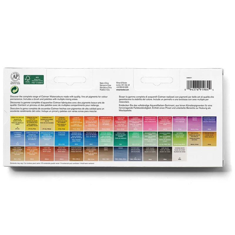 Winsor and Newton - Cotman Watercolour - 45 Half Pan Studio Set