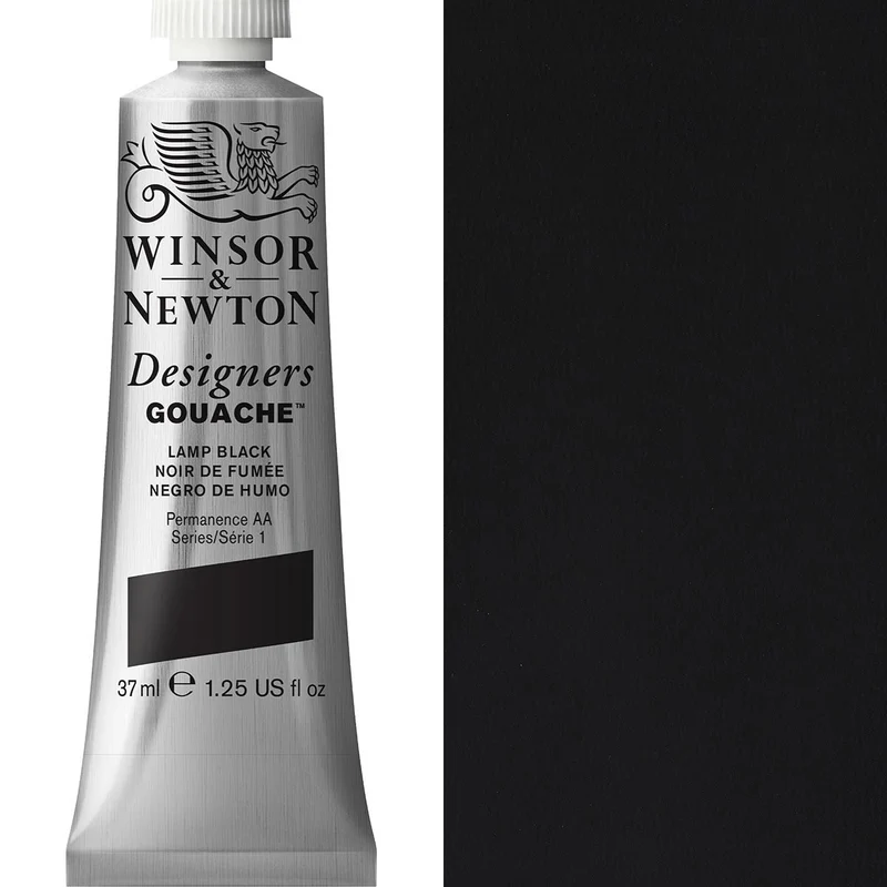Winsor and Newton - Designers Gouache - 37ml - Lamp Black