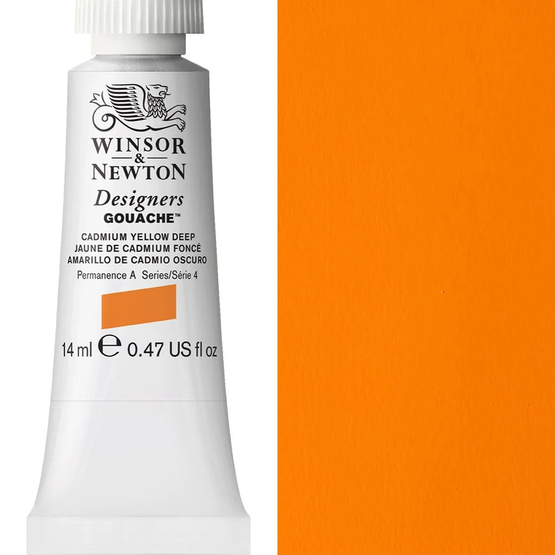 Winsor and Newton - Designers Gouache - 14ml - Cadmium Yellow Deep