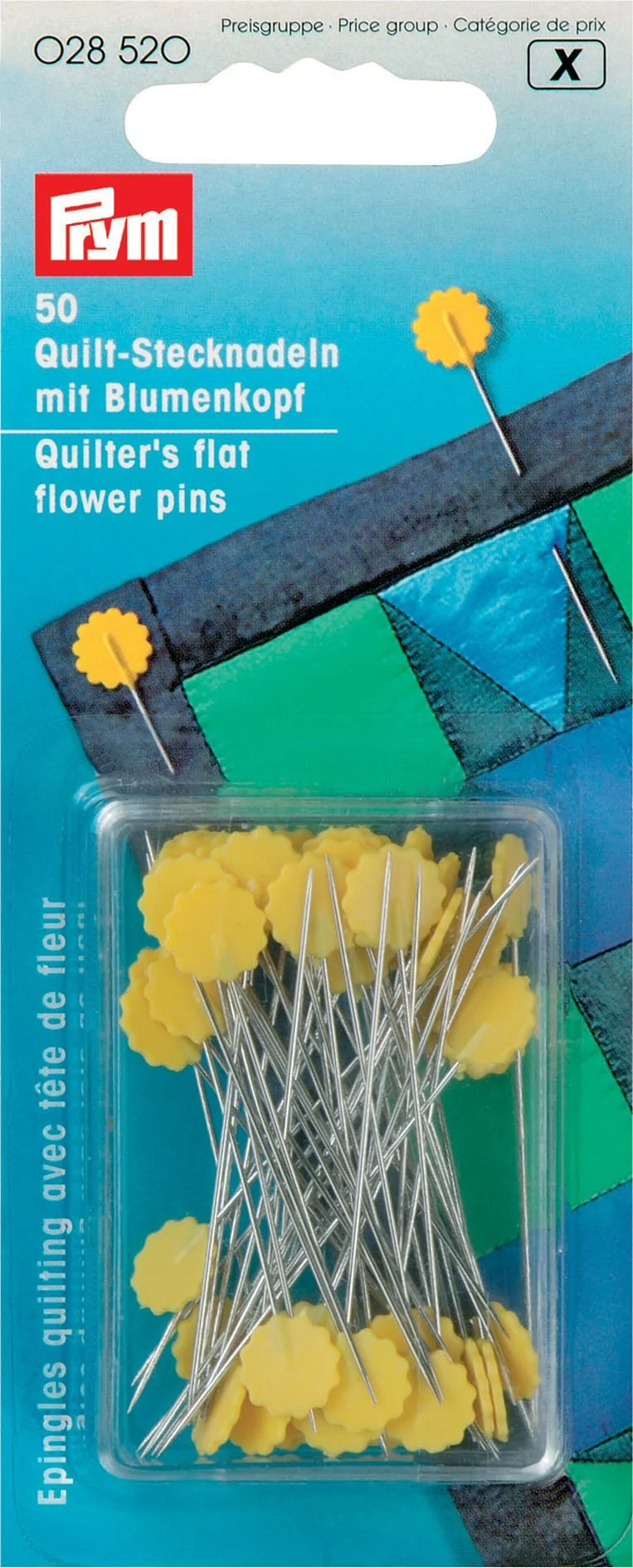 Prym Stecknadeln Quilt-Stecknadeln mit Blumenkopf