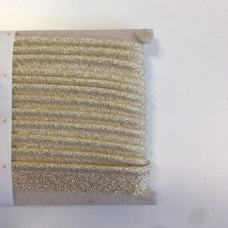 Paspelband 10mm gold glitzer