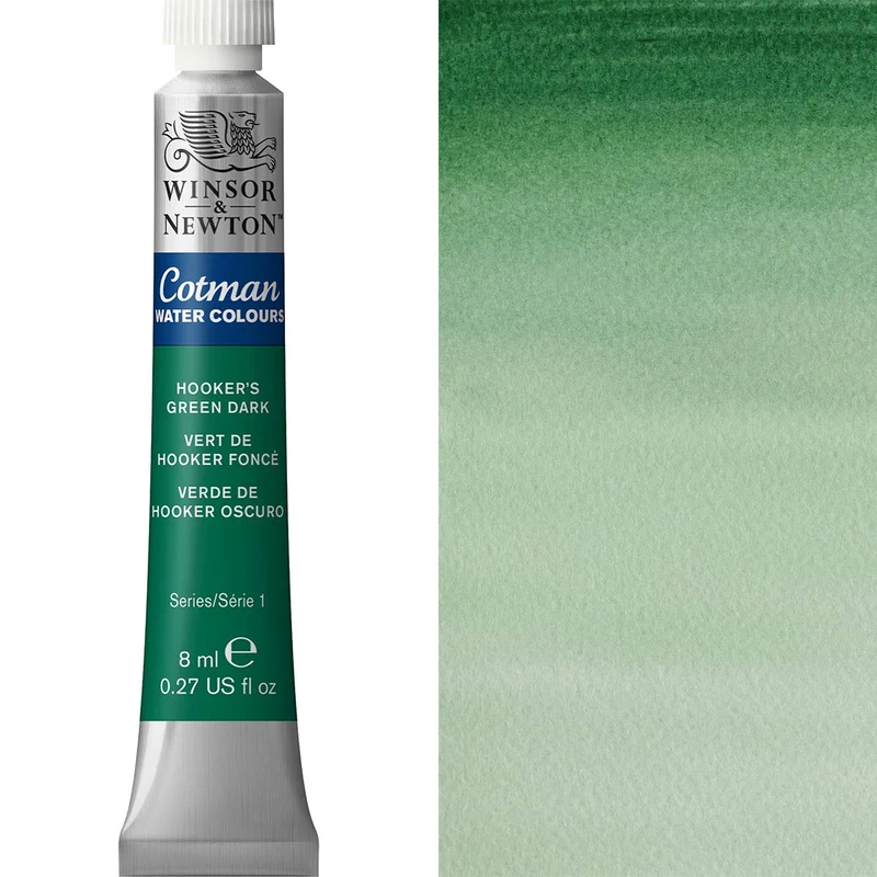 Winsor and Newton - Cotman Watercolour - 8ml - Hookers Green Dark
