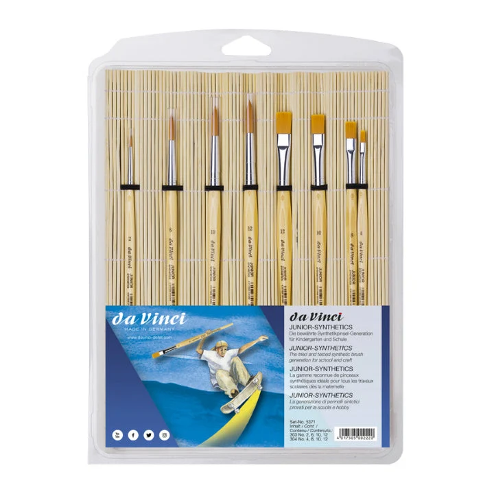 da Vinci JUNIOR 5371 Brush Set for Schools and Hobbies - Set of 8