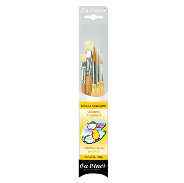 da Vinci JUNIOR 4211 Brush Set for Schools and Hobbies, Set of 5
