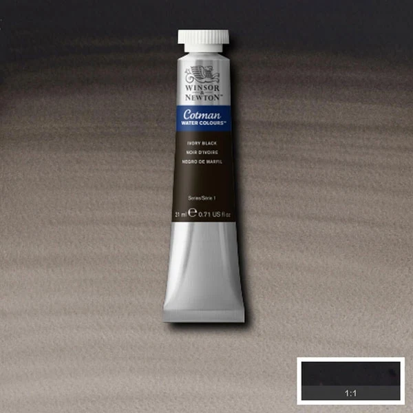 Winsor and Newton - Cotman Watercolour - 21ml - Ivory Black