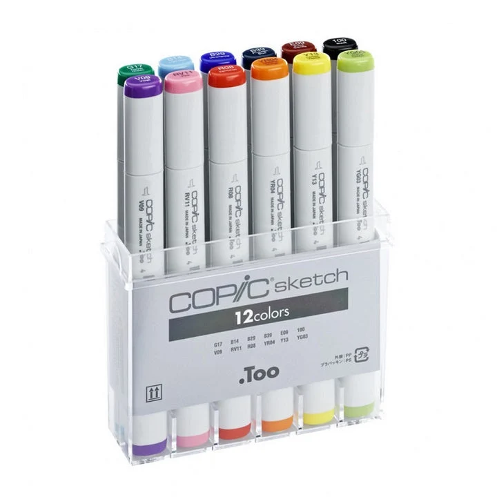 COPIC Sketch Markers, Set of 12