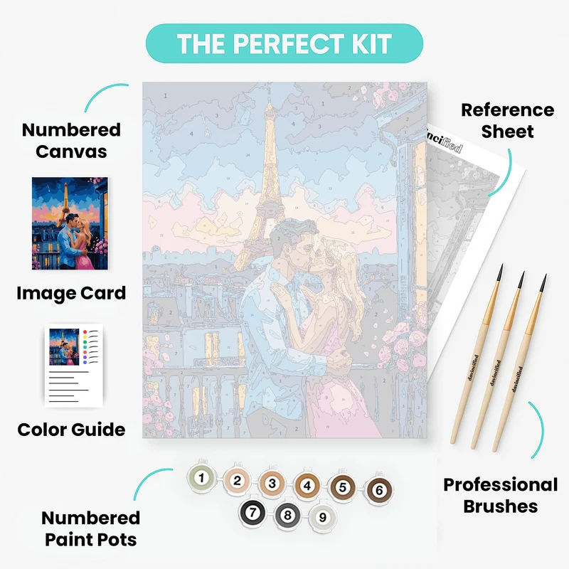 Parisian Date Night - Paint by Numbers Kit