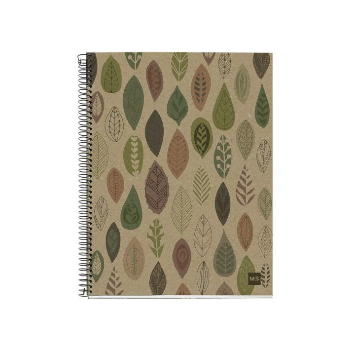 ECO NB-4 Lined A5 Notebook, 120 Sheets, Leaves