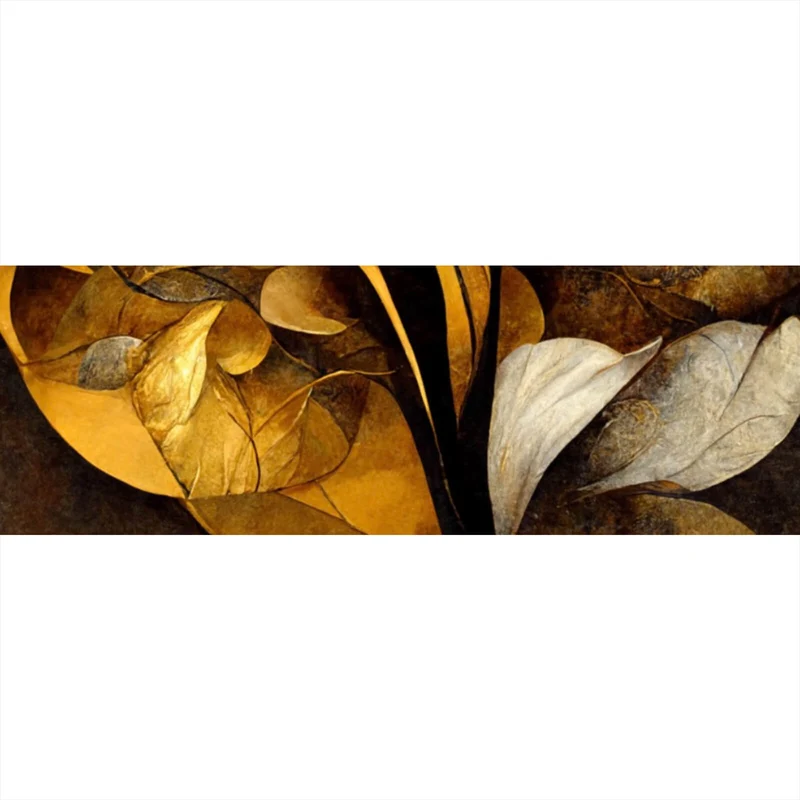 Aluminiumbild Edle herbstliche Blumenblätter Panorama