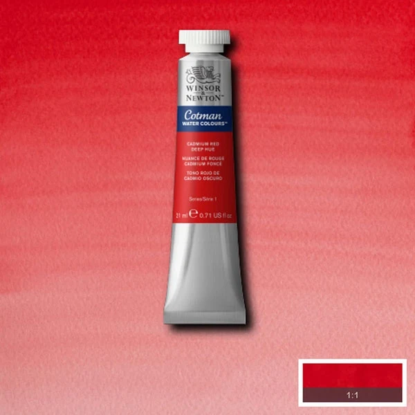 Winsor and Newton - Cotman Watercolour - 21ml - Cadmium Red Deep