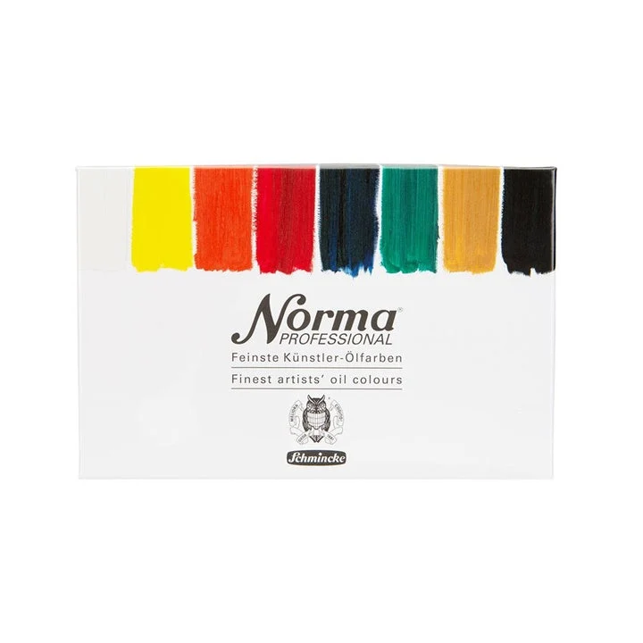 Schmincke Norma Professional Oil Paint Set in Tubes, 8 x 35 ml