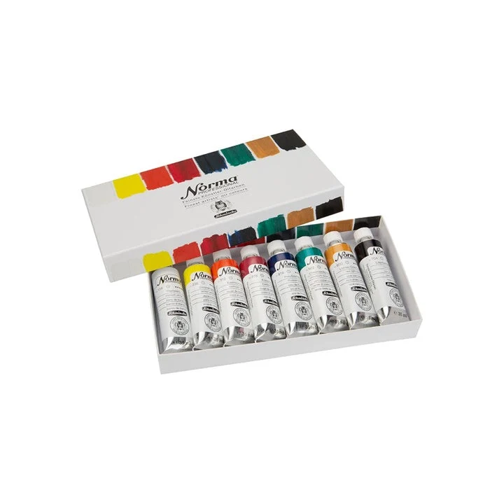 Schmincke Norma Professional Oil Paint Set in Tubes, 8 x 35 ml