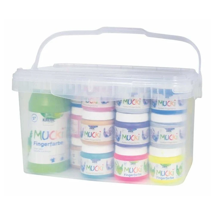 KREUL MUCKI Finger Paint Set, Big Box, Set of 20