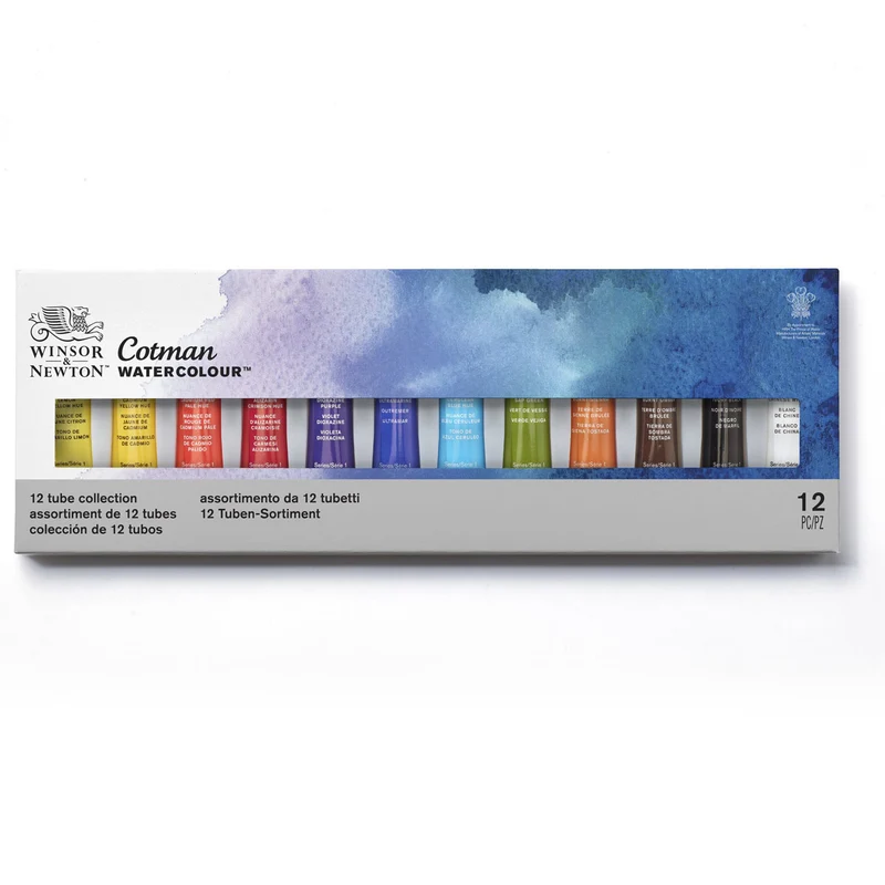 Winsor and Newton - Cotman Watercolour - 12 Tube Set