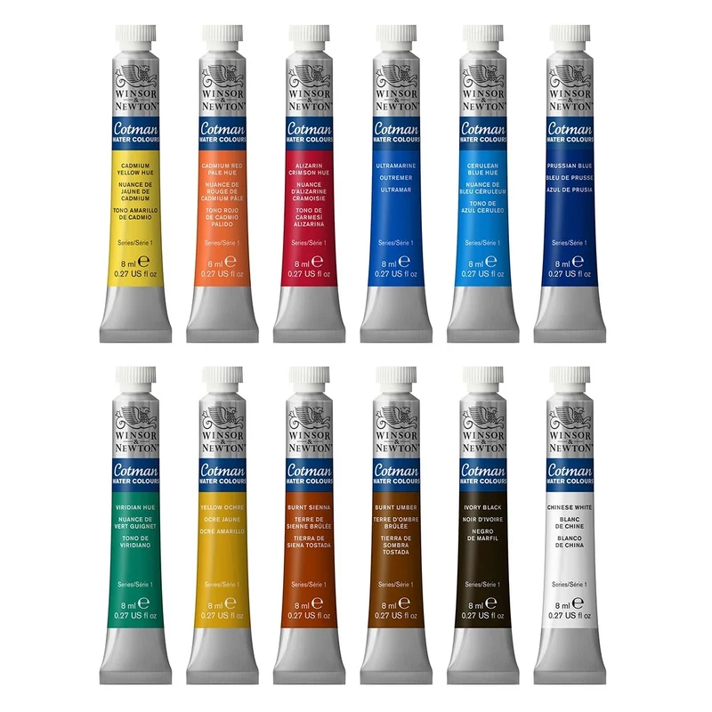 Winsor and Newton - Cotman Watercolour - 12 Tube Set