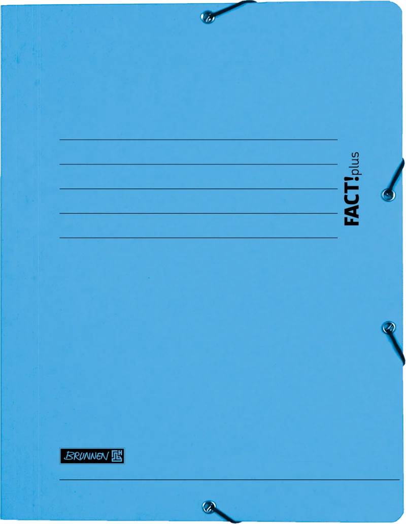 Premium Sammelmappe A4 mit Gummizug - Hellblau