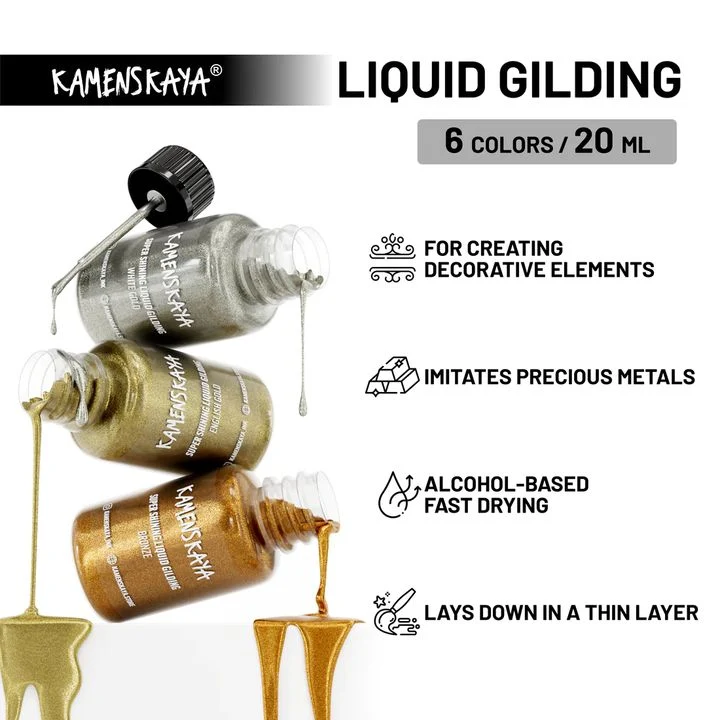 Kamenskaya Liquid Metals for Gilding, 100 ml
