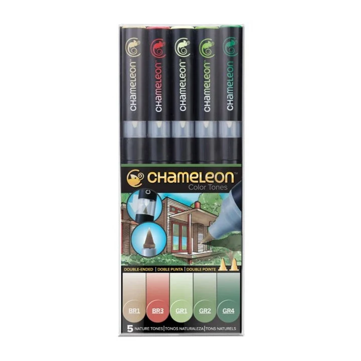 Chameleon Nature Tones Markers, Set of 5