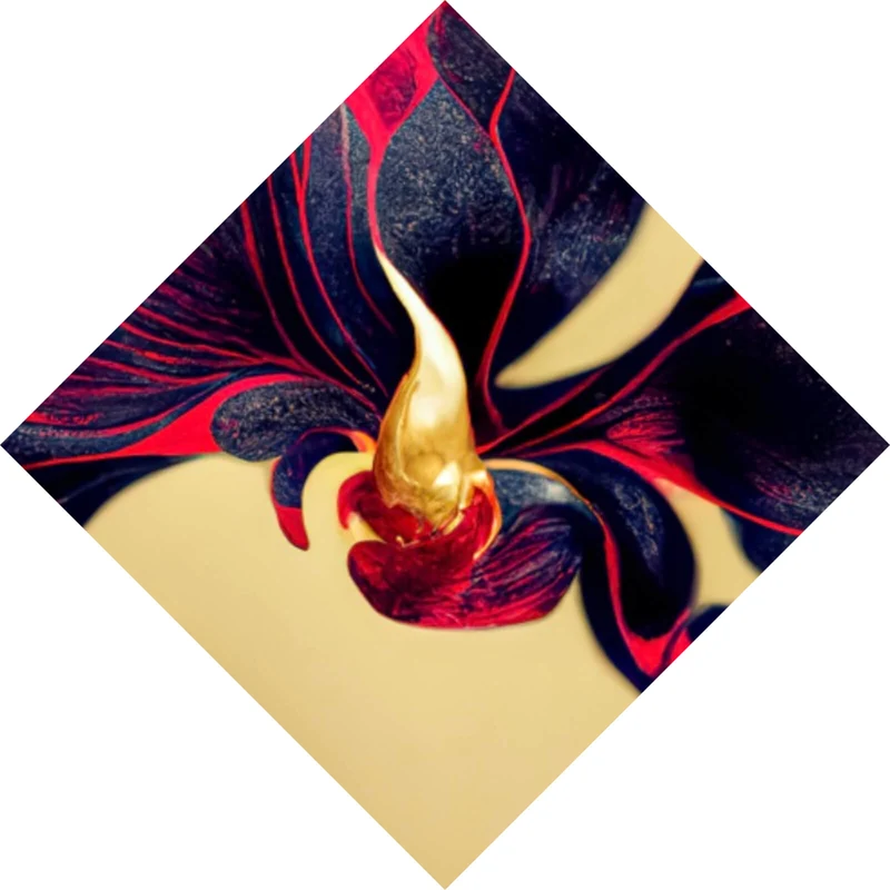 Spannrahmenbild Beeindruckende florale Orchidee Raute