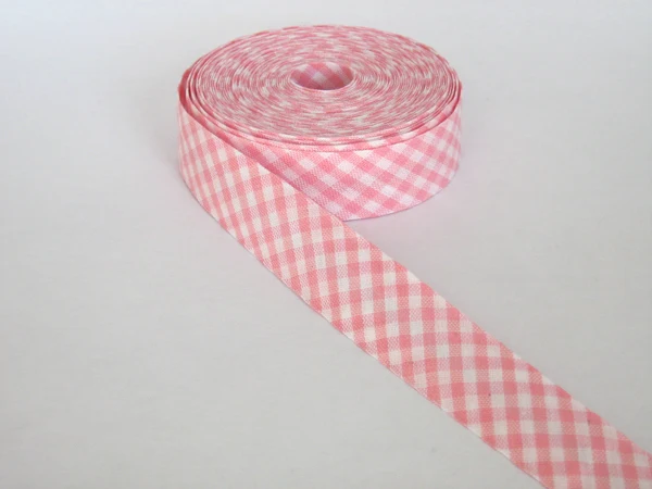Schrägband Westfalen Vichykaro rosa