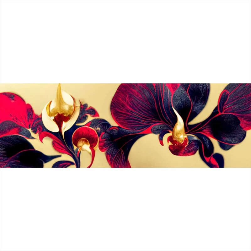Acrylglasbild Beeindruckende florale Orchidee Panorama