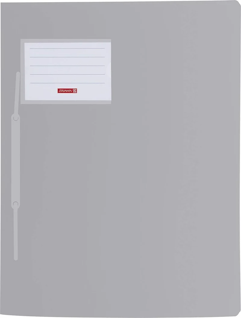 BRUNNEN Schnellhefter A4 Silber - Premium PP-Folie mit Einstecktasche