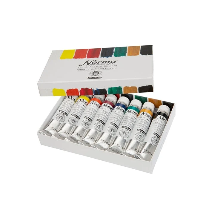 Schmincke Norma Professional Set of Professional Oil Paints in Tubes, 8 x 20 ml