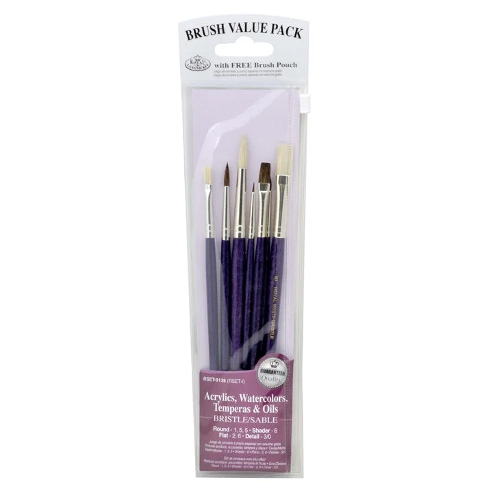 Set of 7 Natural Sable Brushes