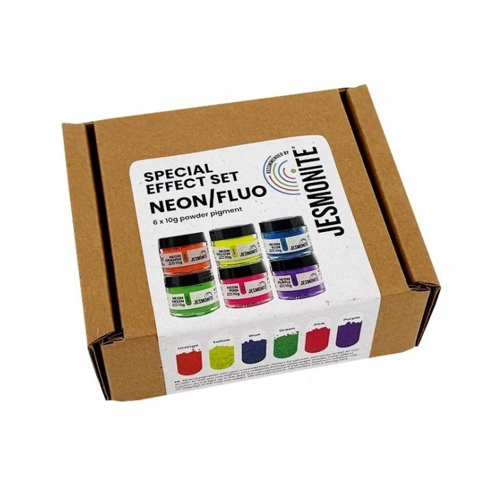 Jesmonite Neon Powder Pigments Set, 6 x 10 g