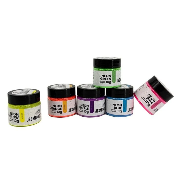 Jesmonite Neon Powder Pigments Set, 6 x 10 g