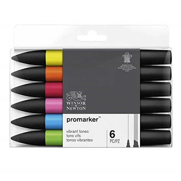 Winsor & Newton Promarker Marker Set - Vibrant Shades