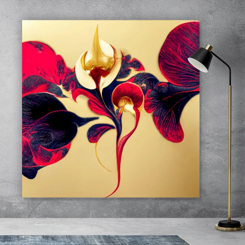 Spannrahmenbild Beeindruckende florale Orchidee Quadrat