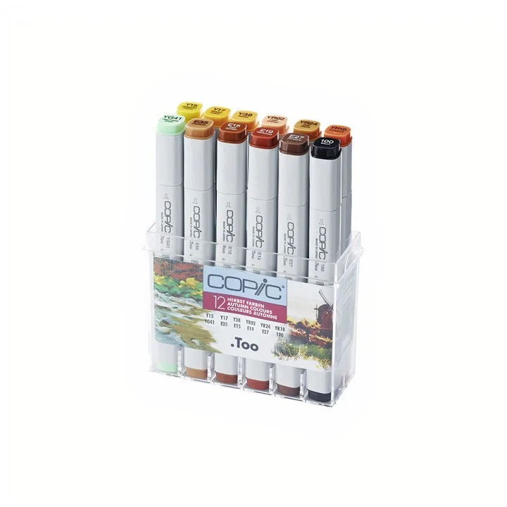 COPIC Classic Autumn Colors Markers, Set of 12