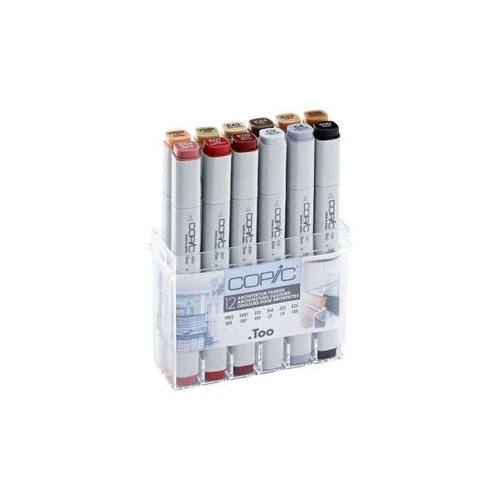 COPIC Classic Architecture Colors Markers, Set of 12