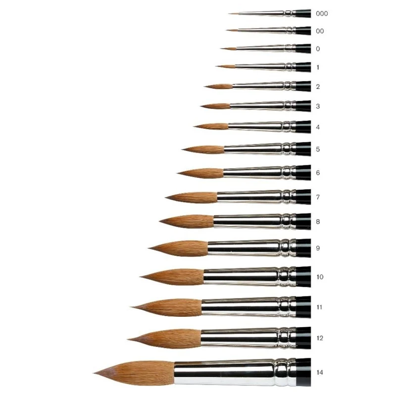 Winsor and Newton - Series 7 Kolinsky Sable - Round Short Handle Brush - No. 07