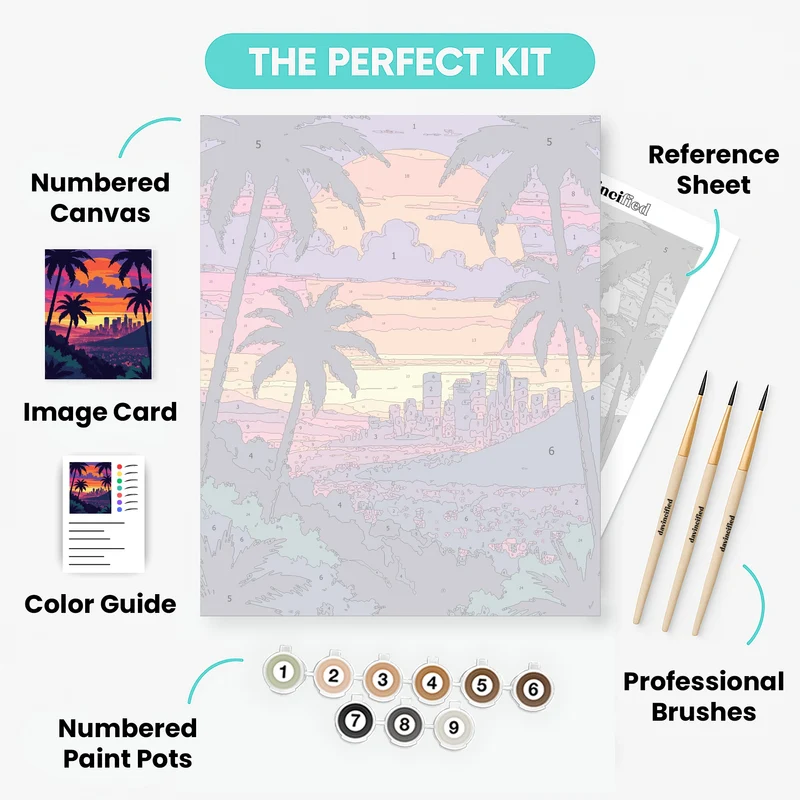 Los Angeles Sunset - Paint by Numbers Kit