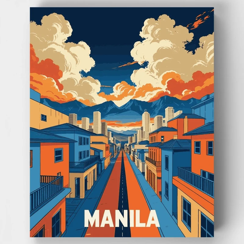 Manila Street Perspective - Paint by Numbers Kit