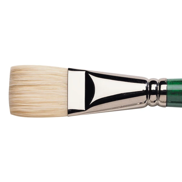 Winsor and Newton - Winton Short Flat-Bright Long Handle Brush - No. 14
