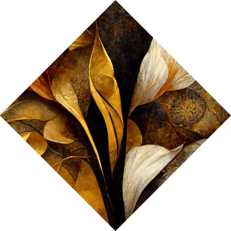 Acrylglasbild Edle herbstliche Blumenblätter Raute