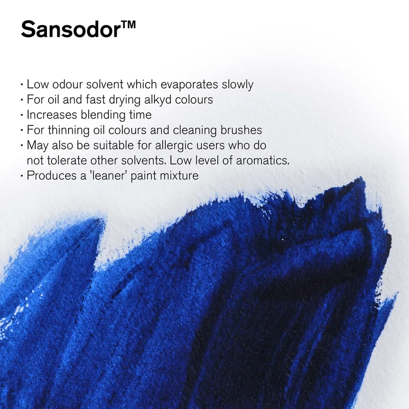 Winsor and Newton - Sansodor Low Odour Solvent Cleaner - 75ml -