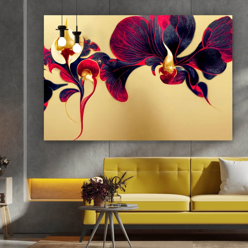 Aluminiumbild Beeindruckende florale Orchidee Querformat