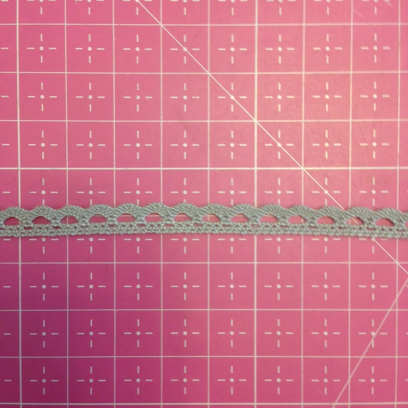 Spitzen-Band mini 7mm grau