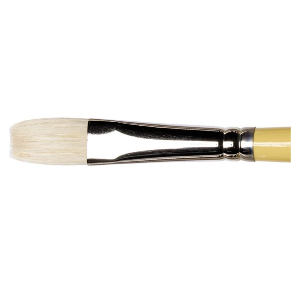Winsor and Newton - Artists' Hog Long Flat Long Handle Brush - No. 8