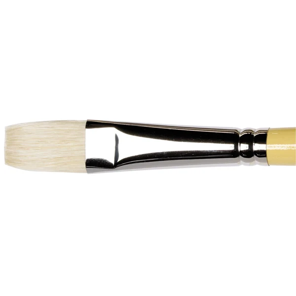 Winsor and Newton - Artists' Hog Long Flat Long Handle Brush - No. 12