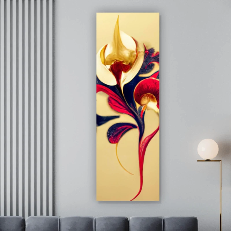 Acrylglasbild Beeindruckende florale Orchidee Panorama Hoch
